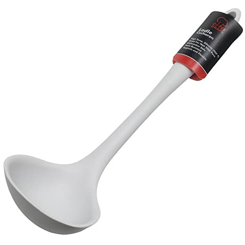 Chef Craft Premium Silicone Cooking Ladle, 11.25 inch, Gray
