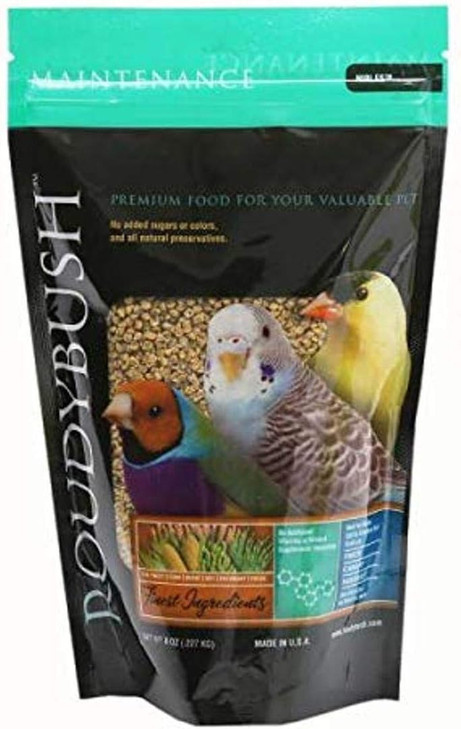 RoudyBush Daily Maintenance Bird Food, Nibles Pellets, 8 oz