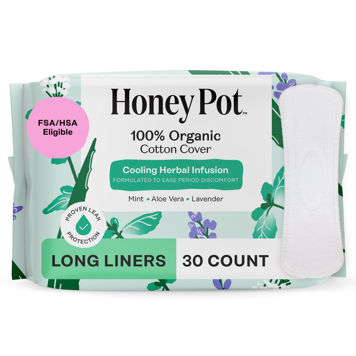 The Honey Pot Company - Cooling Herbal - Long Panty Liners for Women