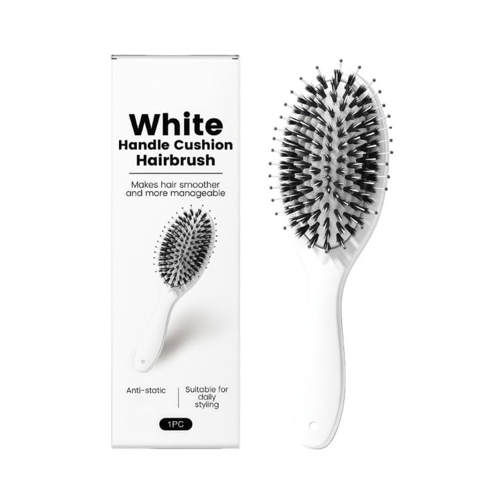 Boar Bristle Hair Brush - Viral World-Famous 5x Sold Out Paddle Brush - Smoother, Stronger, Shinier Hair with Nylon