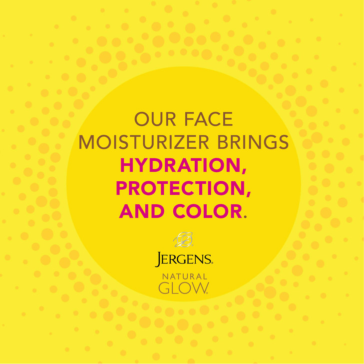 Jergens Natural Glow Self Tanner Face Moisturizer with SPF 20 Facial Sunscreen, Medium to Deep Skin Tone, Sunless Tanning, Oil Free, Broad Spectrum P