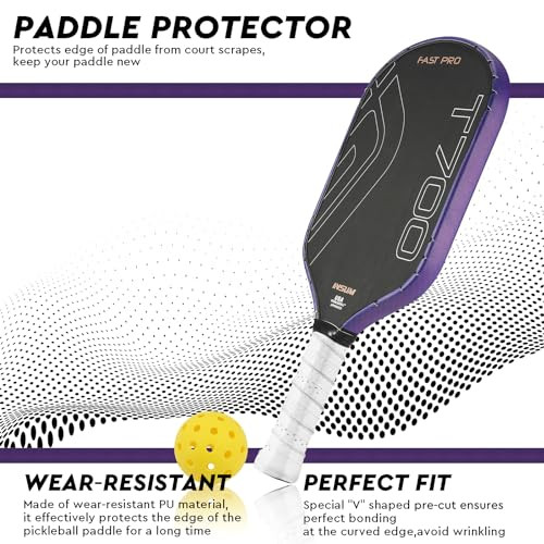 INSUM Pickleball Paddle Edge Guard Tapes Protection Tapes, Pre-Cut V, 20/23/26mm Width Protective Tapes for All