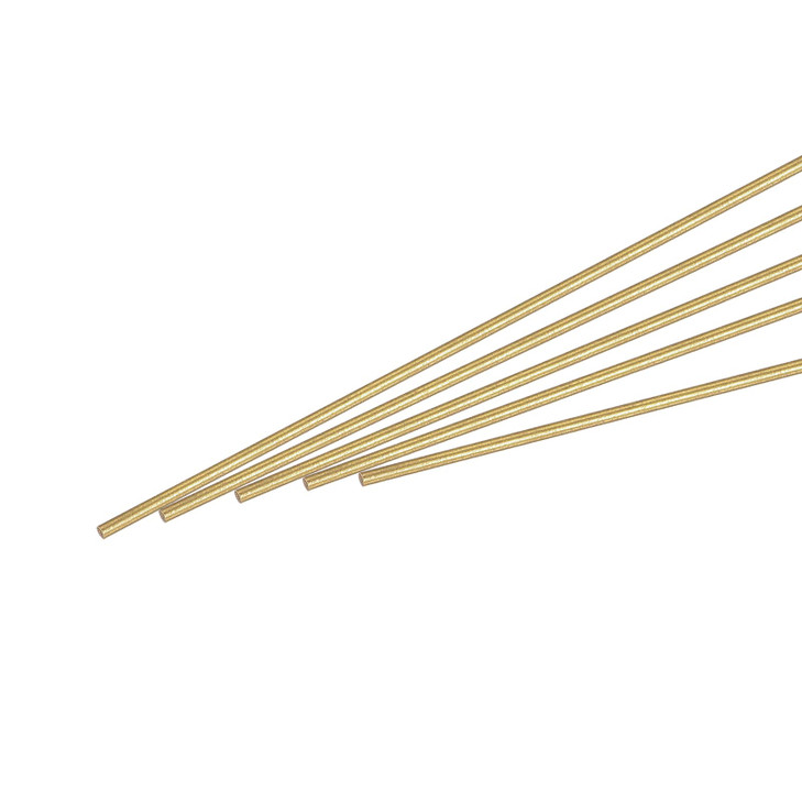 MECCANIXITY Brass Rod,Brass Solid Round Rod 0.8mm/0.03inch Diameter 300mm Length Lathe Bar Stock for RC Model DIY