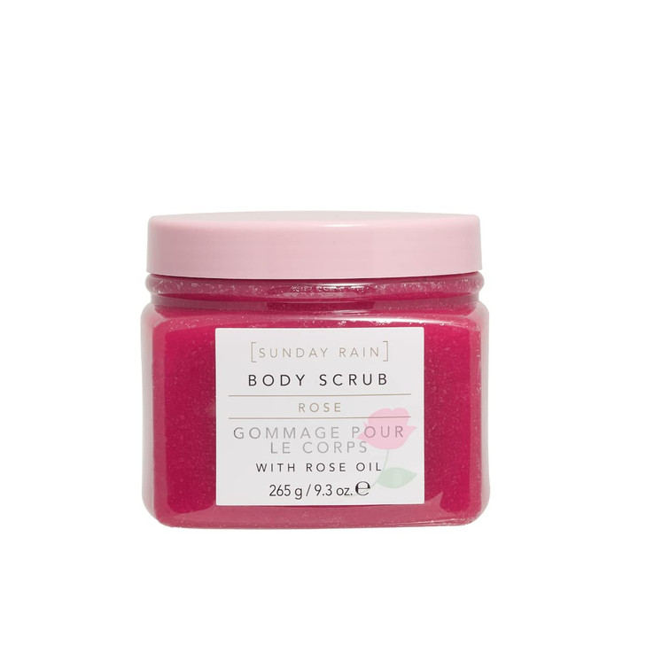 Sunday Rain Body Scrub - Rose - Exfoliating Body Scrub - Made with Rose Oil - Natural Sugar Exfoliant - Vegan Bath