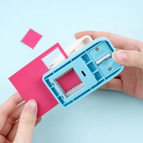 Stamp Puncher, Stamp Punch, Postage Stamps Punch, 1X0.8inch Rectangular Stamps Cutout Punches, Lever Paper Punches for