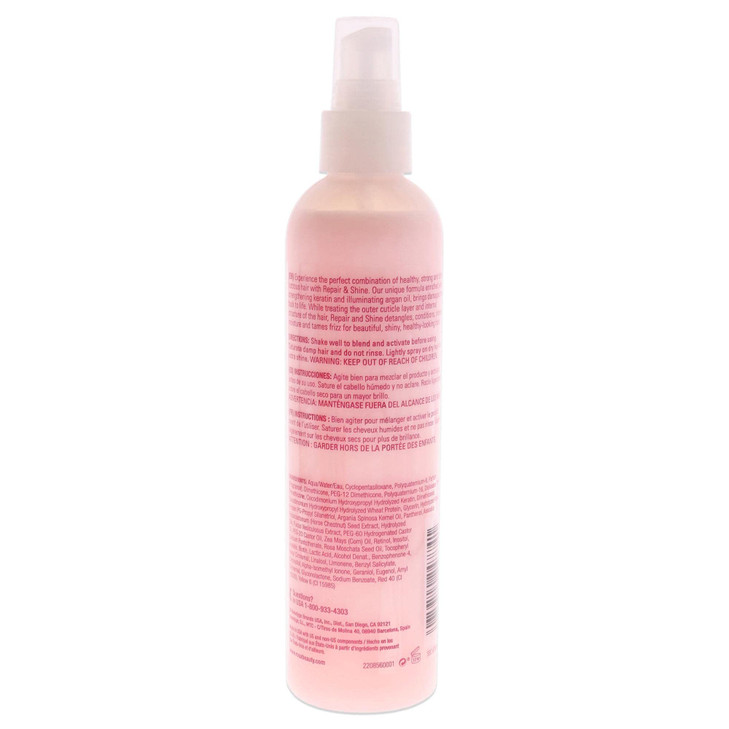 Roux Argan Oil Keratin Repair & Shine Leave in Treatment, Rejuvinating Formula for Damaged Hair, 8.45 Fl Oz