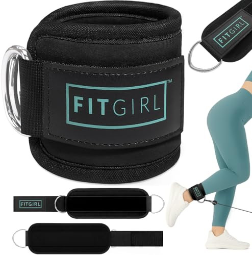FITGIRL Ankle Strap for Cable Exercise Machines, Work Out Cuff Attachment for Home & Gym, Glute Workouts - Kickbacks,