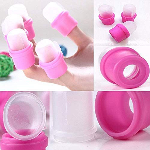 Tvoip 10 PCS Nail Soaker Cap for Acrylic Nail Remover, Gel Polish Nail Off Remover Cleaner Wrap Clip Cap Tool
