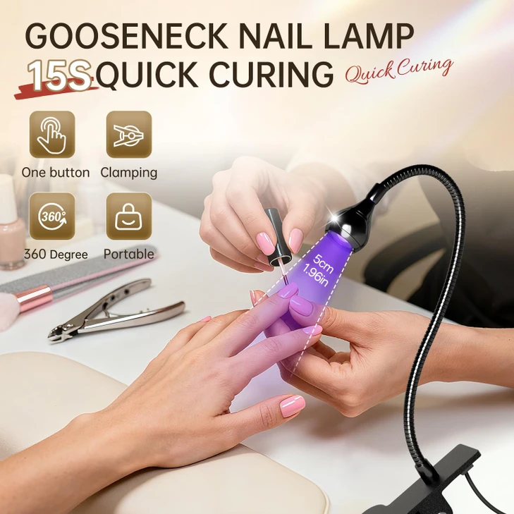 AORAEM Nail Lamp LED Nail Manicure Light Nail Polish Curing Lamps Black