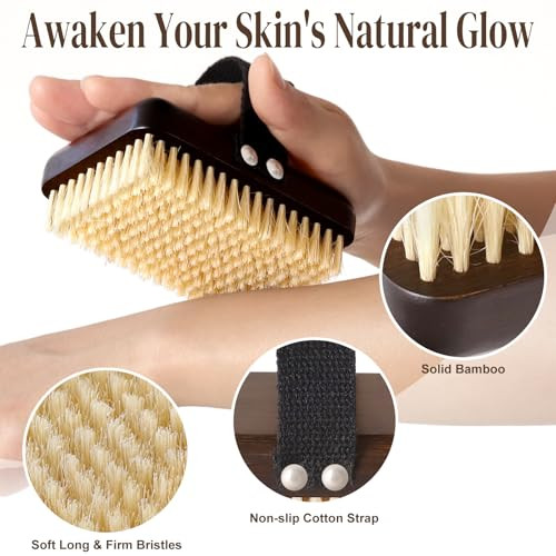 Azymi Dry Brushing Body Brush, Shower Brush for Body