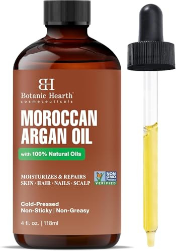 Botanic Hearth Argan Hair Oil for Adult Hydration, Nourishing, Strengthening, Curly, Frizzy, Dry, Damaged Hair,