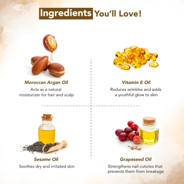 Botanic Hearth Argan Hair Oil for Adult Hydration, Nourishing, Strengthening, Curly, Frizzy, Dry, Damaged Hair,
