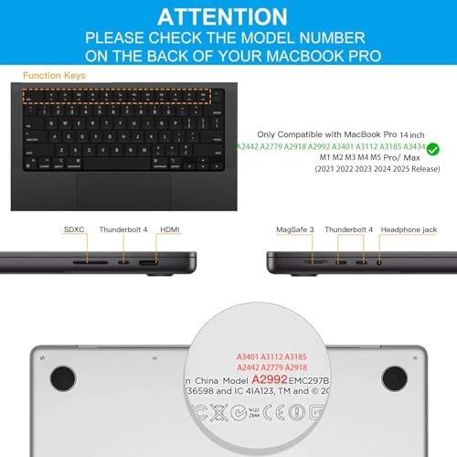Palm Rest Protector Sticker for MacBook Pro 14 inch M5 M4 M3 Pro/Max