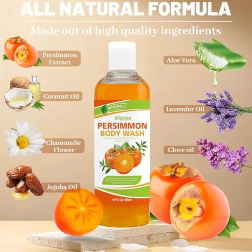 Persimmon Body Wash for Body Odor Control, Age-Related Odor Cleanser