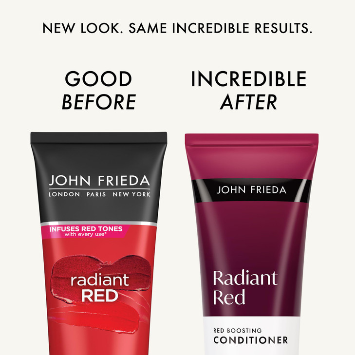 John Frieda Radiant Red, Boosting Conditioner, Hydrates and Enhances Red Tones with Pomegranate Extract and Vitamin E