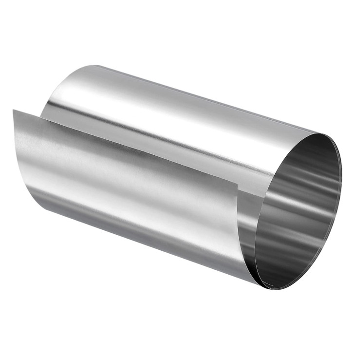 uxcell 0.01x100x1000mm 304 Stainless Steel Roll Sheet Fine Plate Sheet Foil for Crafts, Electronic Equipment, Silver