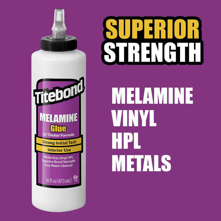 Titebond Glue, Melamine, 16 Oz, White