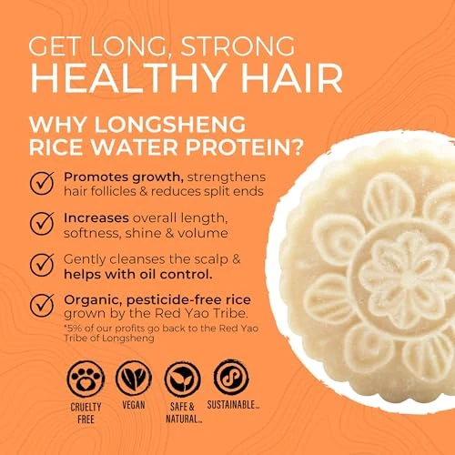 Viori Clarifying Shampoo Bar for Oily Hair - Rice Water, Citrus Yao