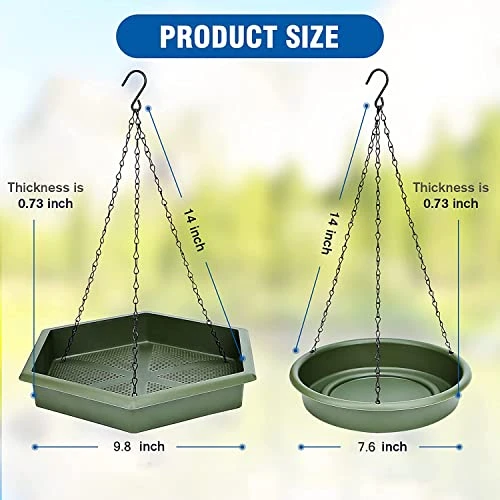 Hanging Bird Bath2 in 1 XL Hanging Bird Feeder & Birds Bath for Outside