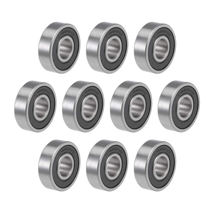 uxcell 6000-2RS Deep Groove Ball Bearings Z2 10x26x8mm Chrome Steel 10pcs
