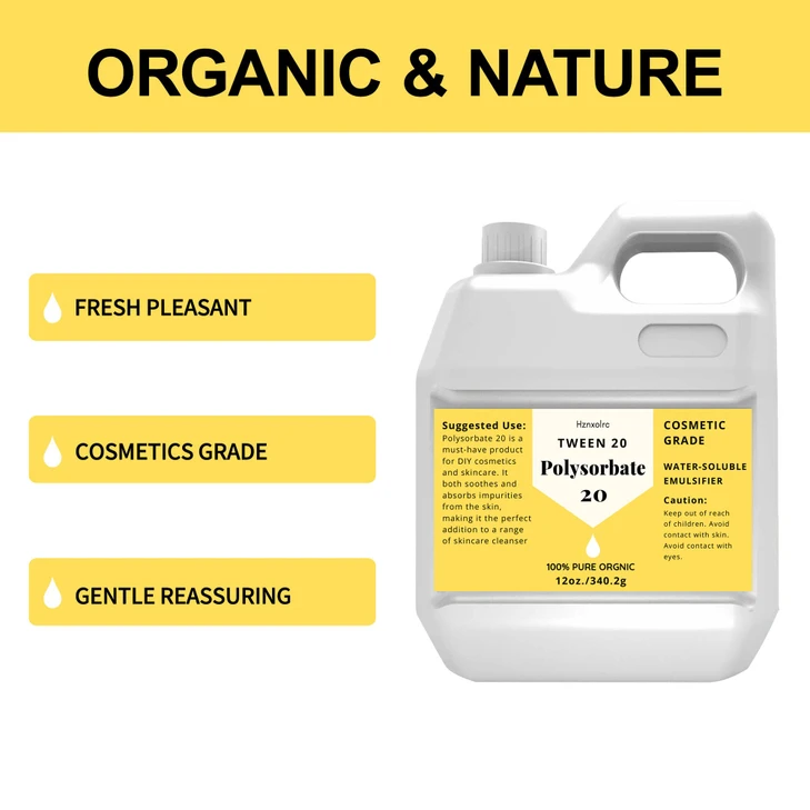 12 oz Polysorbate 20 Emulsifier, Premium Polysorbate 20 (Tween 20) Liquid