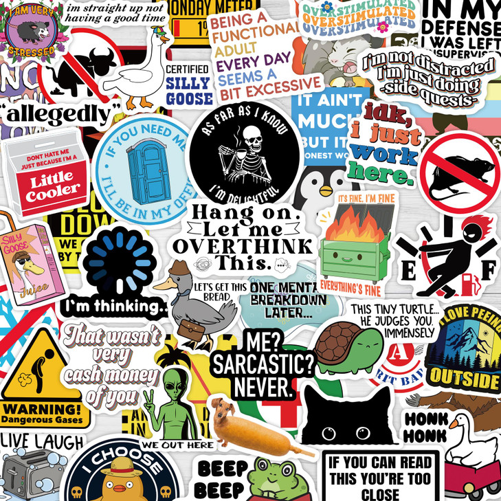 200 Pcs Funny Stickers for Adults (Dirty) by Puraesla - Meme Water Bottles Sticker Pack Waterproof Cool Accesory for