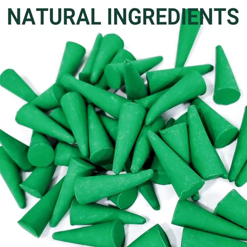 Citronella Incense Cones (50 Cones) Made with Plant Based Ingredients/Citronella Oil/Lemongrass/Rosemary Oil/Includes