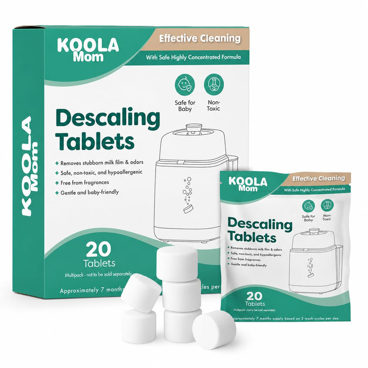 Descaling Tablets for Bottle Washer & Warmers (20 Count) - Descaler Tablets, Removes Limescale Milk Residue & Mineral