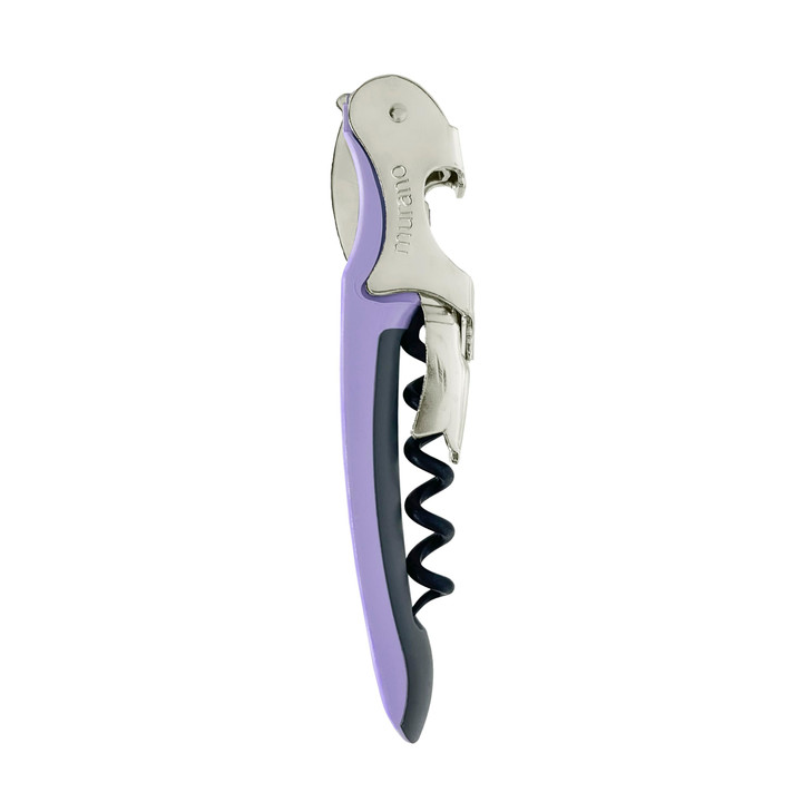 Franmara Soft-Touch Murano Two-Step Waiter Corkscrew with Nonstick Spiral (Lavender)