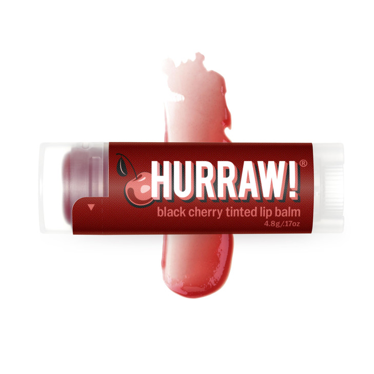 Hurraw! Black Cherry Tinted Lip Balm: (Sheer Red Tint) Organic, Certified Vegan, Cruelty and Gluten Free. Non-GMO,