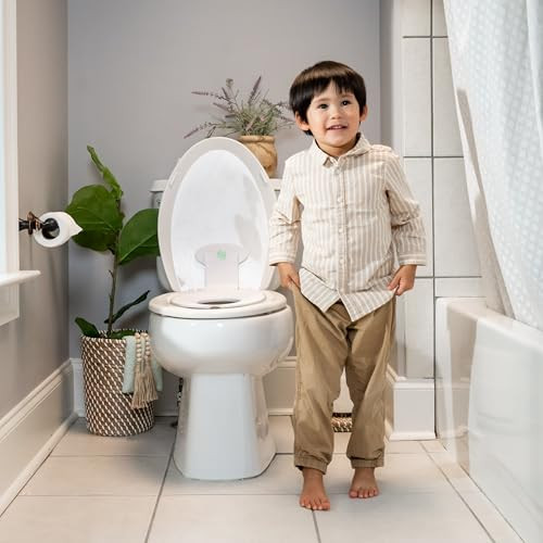 Ingenuity: ity by Ingenuity Flip & Sit Potty Seat (White)  Easy to Set Up & Remove Potty Training Seat That Attaches