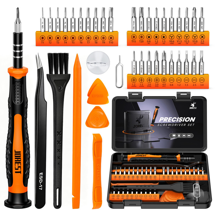 JOREST Small Precision Screwdriver Set with Torx Triwing Phillips, Mini Repair Tool Kit for Macbook, Computer, Laptop,