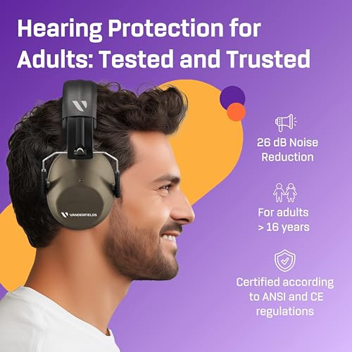 Kids Noise Canceling Headphones - 31 dB (2K Hz) - Ear Protection Earmuffs