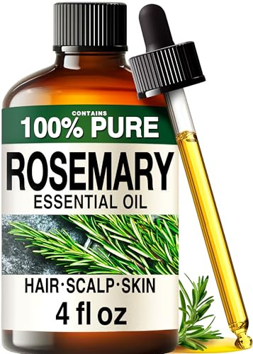 Kukka 100% Pure Rosemary Essential Oil for Skin, Diffuser, 4 Fl Oz