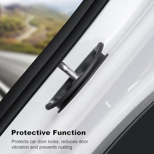 KUNIST 4PCS Silent Shock Pads Silicone Door Lock Protector for 2026 Model Y