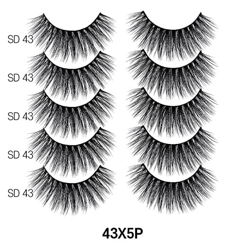 Laflare Premium Silk Lashes 3D Faux Mink Eyelashes Multipack, Light, Natural Looking, Professional Easy to Apply