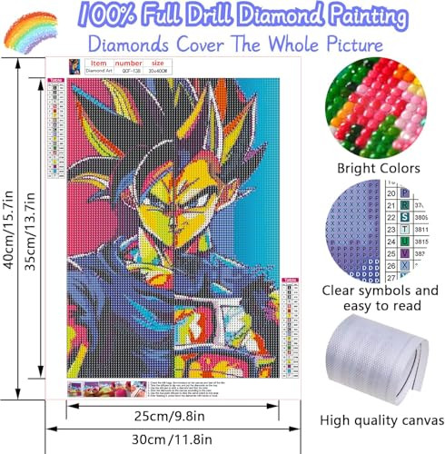 LILEIDECO Diamond Painting Kits for Adults DIY 5D Diamond Art Paint with Round Diamonds Full Drill Gem Art Cartoon-