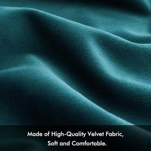 MIULEE Velvet Throw Pillow Covers 18x18 Inch Pack of 2 Teal