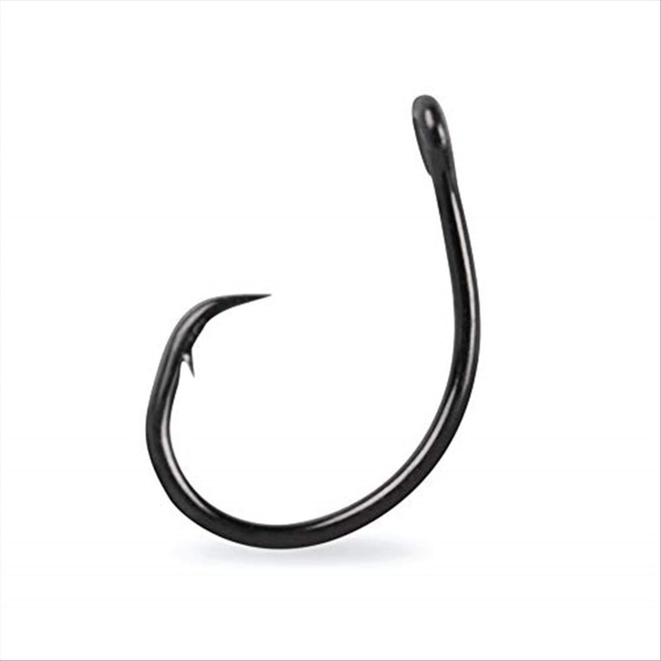 Mustad Demon Perfect 39951NP Inline Circle Hook, 1X Fine Wide Gap, Saltwater Freshwater, Black Nickel, 6/0, Pack of 10
