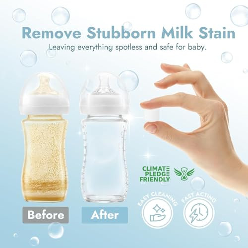 Papablic 60Pcs Official Detergent Soap Tablets for Baby Brezza, GROWNSY, Momcozy Bottle Washer Pro & Portable Bottle