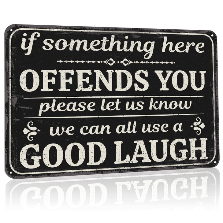 Vintage Funny Gothic Wall Decor, Sarcastic Sign for Man Cave Apartment