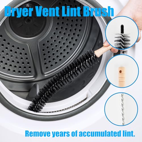 Washing Machine Cleaning Brush,Dryer Vent Cleaner Kit,Crevice Brush for Bathroom, Shower & Kitchen - Scrub Brushes