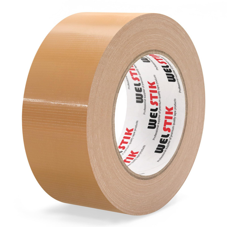 WELSTIK Professional Grade Tan Duct Tape, Waterproof Duct Cloth Fabric,Brown Duct Tape for Photographers,Repairs, DIY,