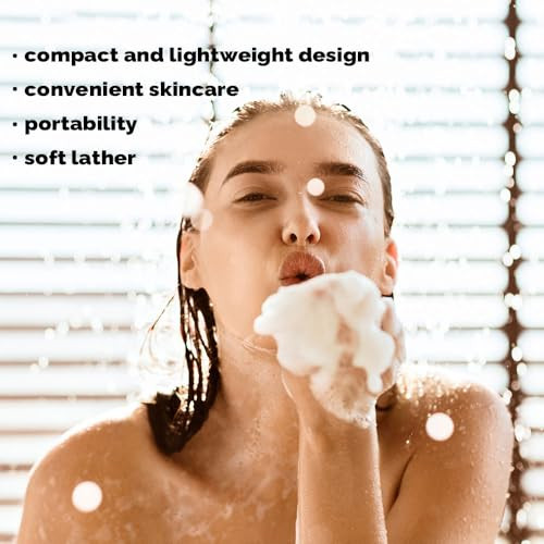 WoW.Clean Disposable Bath Shower Sponge 1 Dozen-12 Counts . Easy to Carry, Clean Shower Supplies for Travel or