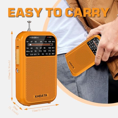 XHDATA D220 Portable Radio AM FM SW Shortwave Receiver Pocket Radio