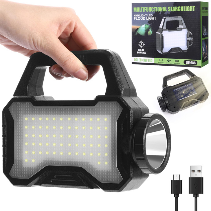 yeatem Solar Flashlight,Multifunctional Flashlight Solar Flashlight,led Flashlight Cell Phone Charger,USB