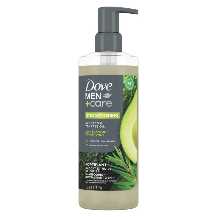 Dove Men+Care Strengthening 2-in-1 Shampoo & Conditioner + Tea Tree 17.5oz