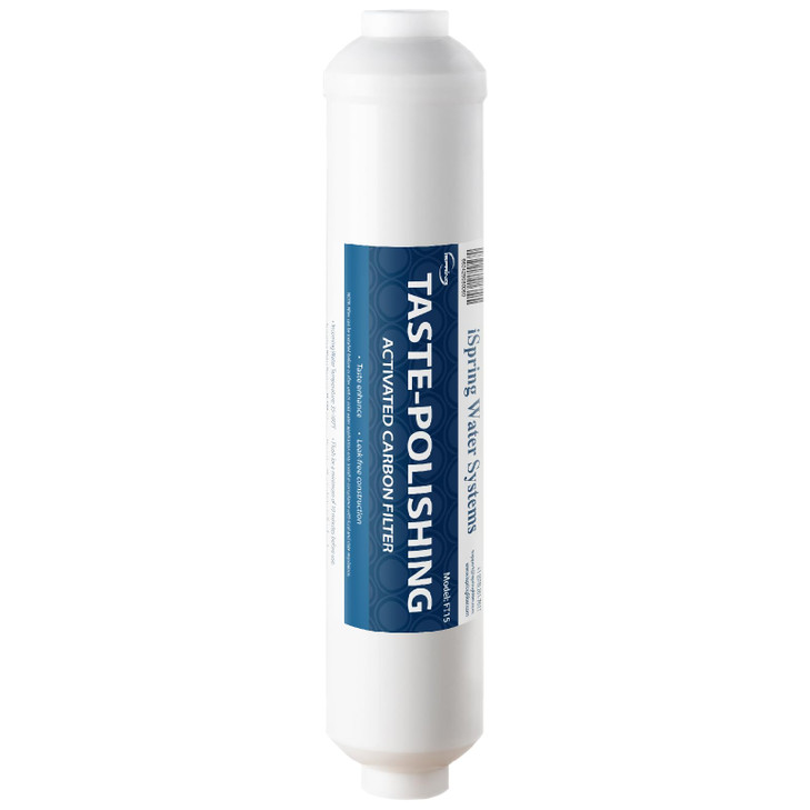 iSpring FT15 NSF Certified 5th Stage Inline Post Carbon Water Filter, Replacement Cartridge with 1/4" Quick Connect