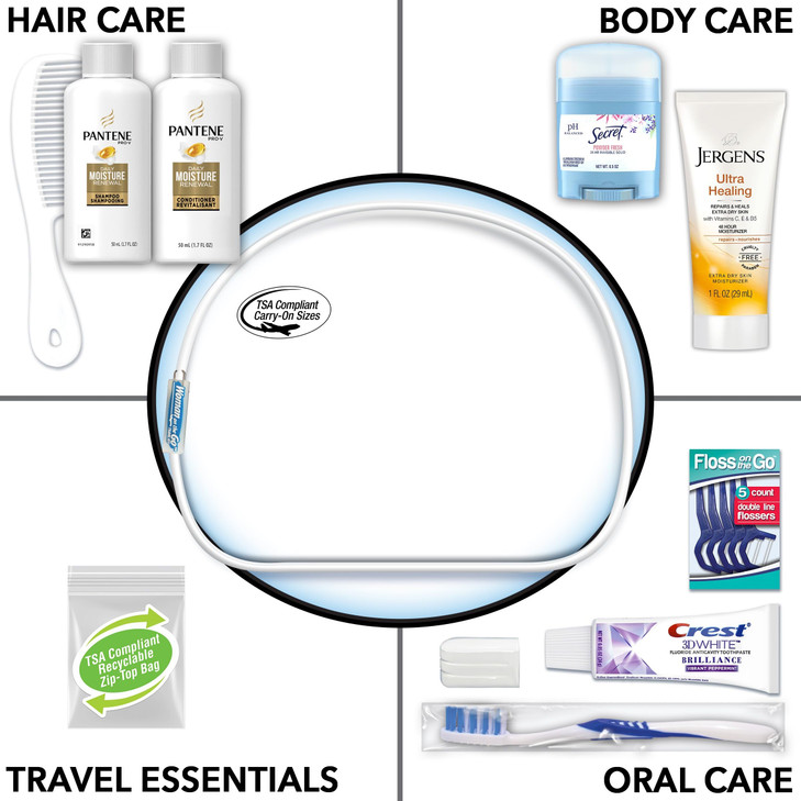 Convenience Kits International Women's Deluxe 10 Piece Kit with Travel Size TSA Compliant Essentials Featuring: