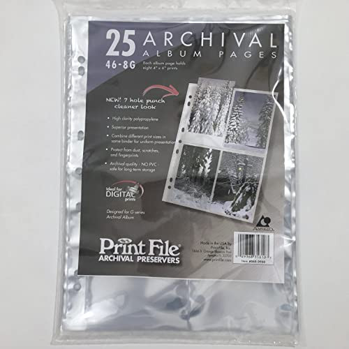 Printfile G Pages 25-pack Holds 4X6 Prints - Printfile 468G